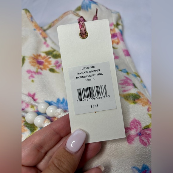 BNWT LoveShackFancy Bascom Romper in Morning Surf Pink - Picture 6 of 6